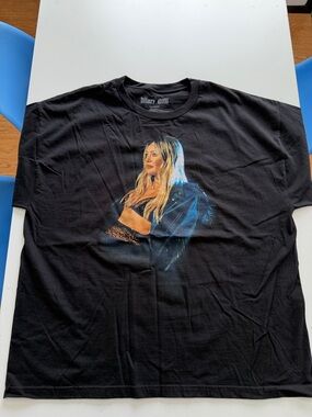 Hilary Duff Black Graphic Short Sleeve Tee